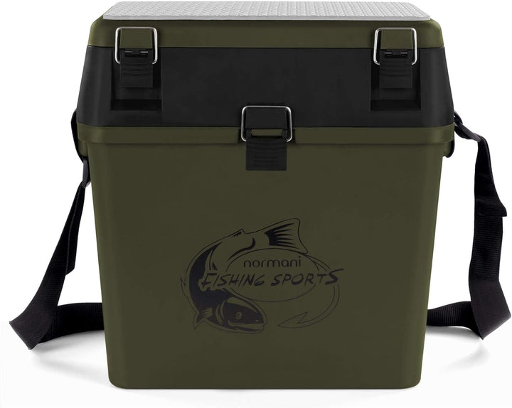 Sitzkiepe Angelobox Angel-Sitzbox Angelrucksack Angeltasche Angelkoffer Angler-Gerätekasten mit 4 Ta