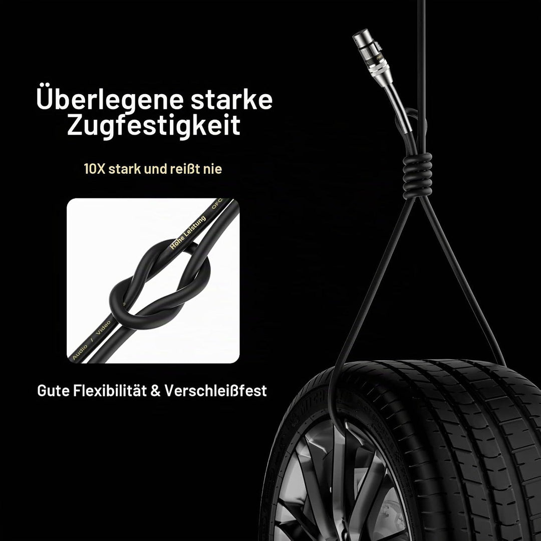 NUOSIYA XLR Kabel 3m 2Pack Symmetrisches Mikrofonkabel, Metallfeder SR Design XLR-Stecker auf Buchse