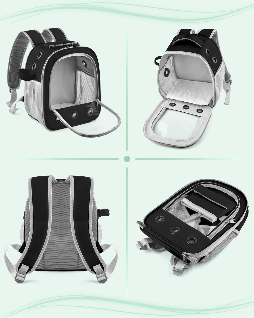 Meerschweinchen Rucksack Transportbox, Tragbare Kaninchen Reisetasche für Kleintiere – Ausgeh-Tasche