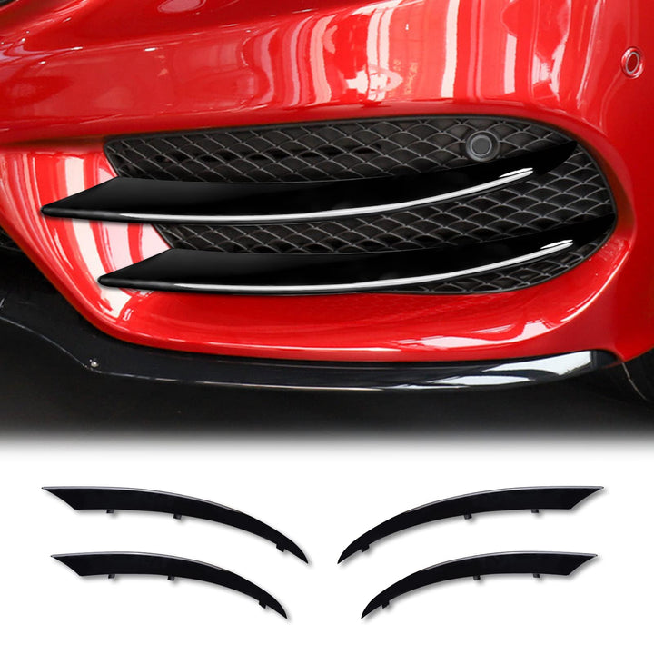KUNGKIC Frontstossstange Kühlergrill Lip Splitter Spoiler Compatible with Mercedes Benz C Klasse W20
