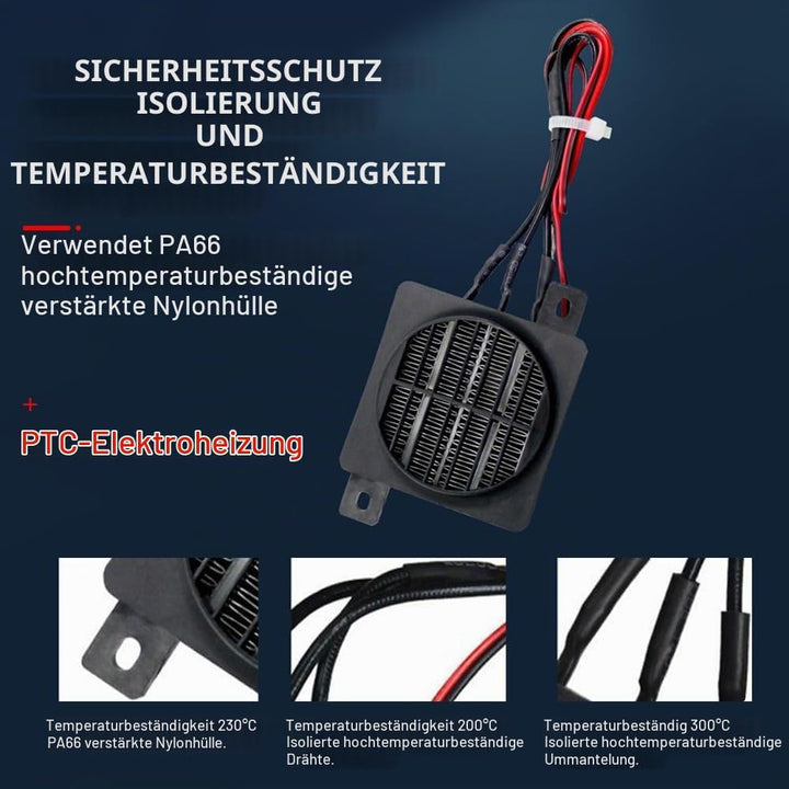 PTC Heizung 12V, Lufterhitzer Energiesparend PTC Heizelement 12V 150W mit Konstanter Temperatur Heiz