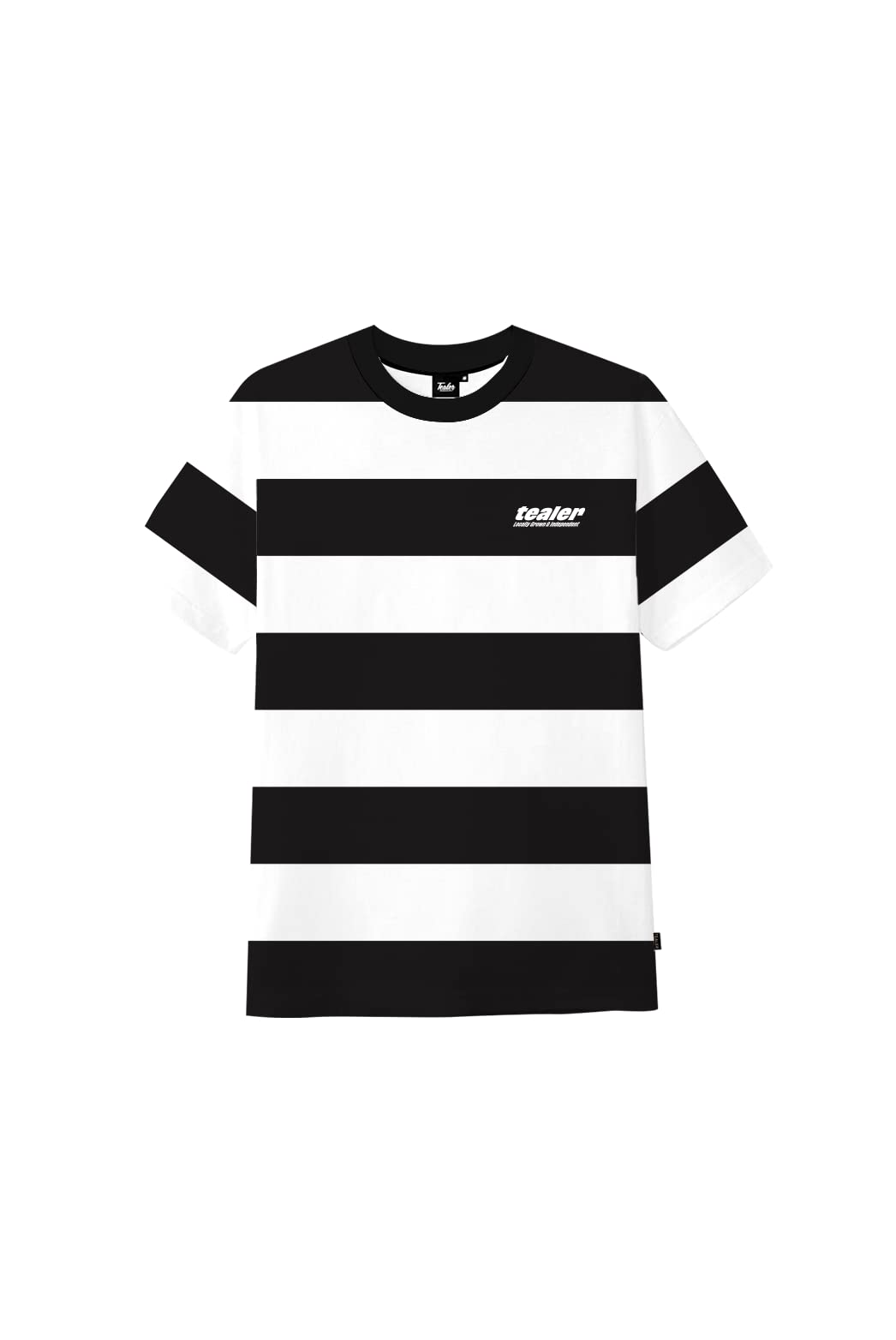 Unisex Stripe Basic Ss23 T-Shirt, Schwarz, XS