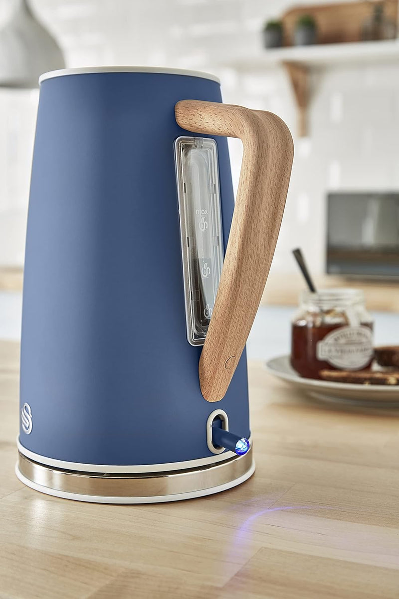 Swan Nordic Frühstücksset, Wasserkocher, 1,7 l, 2200 W, Breitschlitz-Toaster 2 Scheiben, digitale Mi