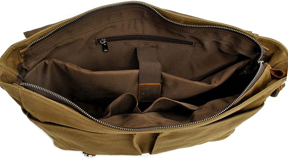 Neuleben Wasserdicht Kameratasche für DSLR Umhängetasche Vintage Gross Fototasche Canvas Leder Camer
