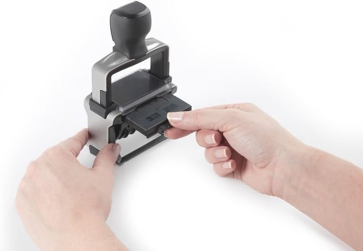 Trodat Professional 4.0 Stempel 5435 Typo mit Datum zum Selbst Setzen, Selbstfärbend, Abdruck zweifa