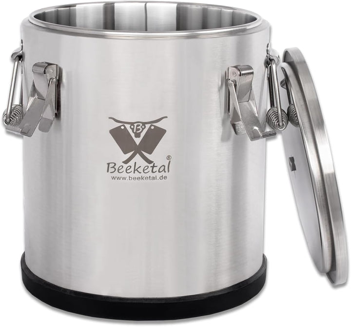 Beeketal 'BTB-21P' Edelstahl Thermobehälter mit 21 L Gesamtvolumen (Max. 18,5 L Füllmenge) | Doppelw
