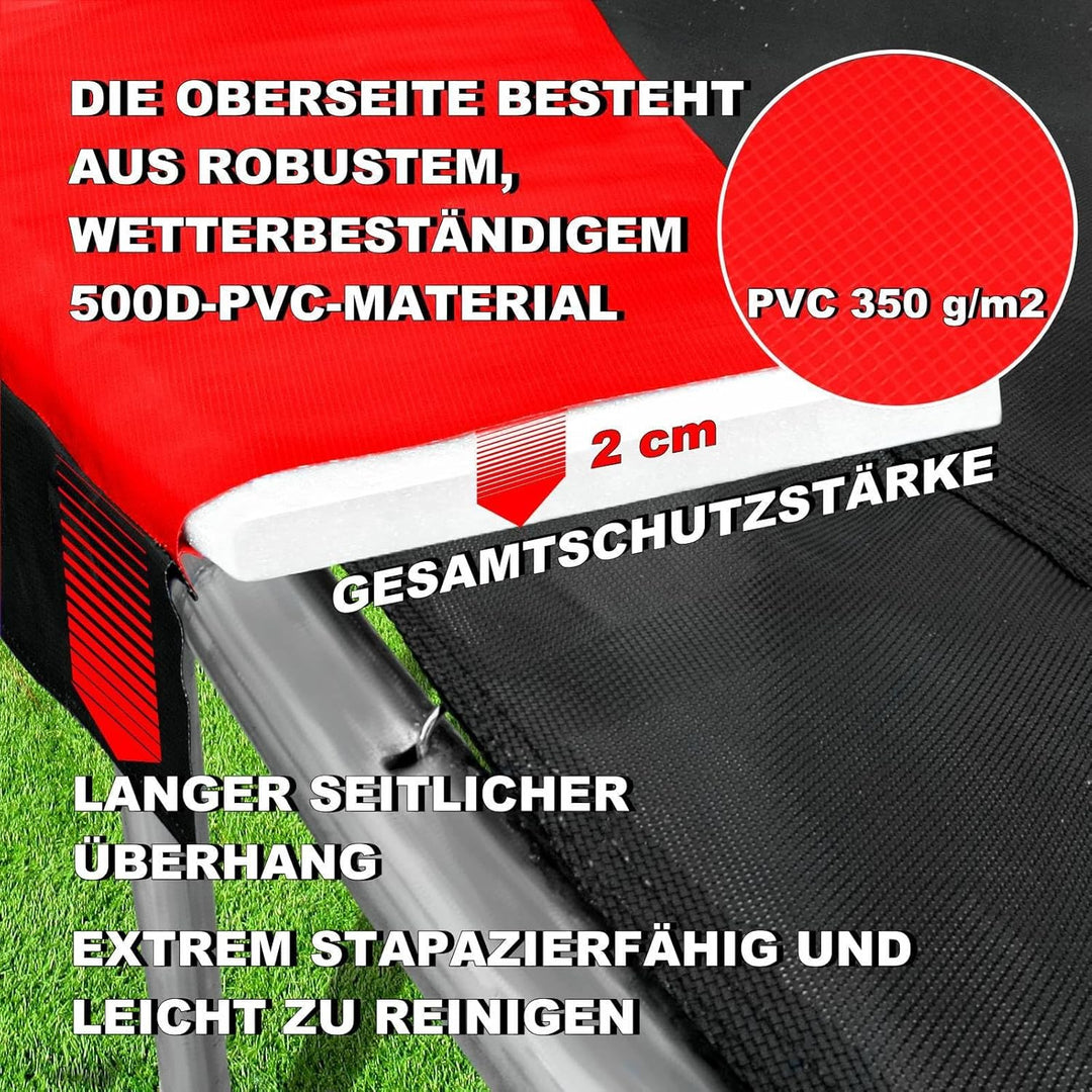 Baunsal® Trampolin Randabdeckung Ø 183 244 250 275 300 305 335 366 370 396 400 427 430 457 460 487 4