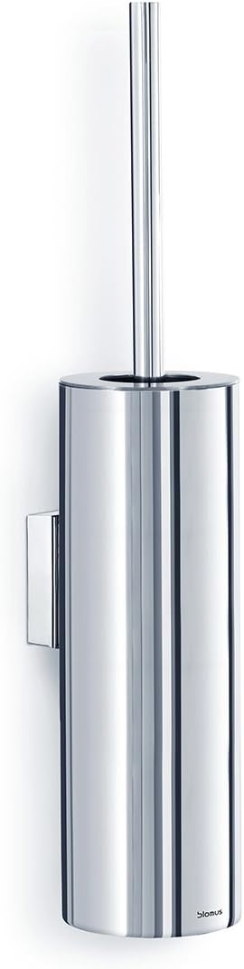 Blomus 68836 WC-Bürste Nexio wandmontiert oder mit Deckel, edelstahl poliert, Höhe 46 cm Edelstahl P