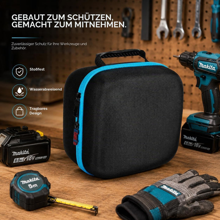 Khanka Hart Reise Tasche für Makita DBO180Z Akku-Exzenterschleifer 18V und Zubehör(Nur Tasche)