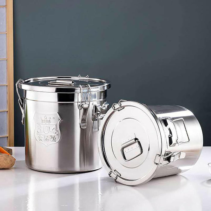 kangten Getreidebehälter, 6/12 L Edelstahl Mehlbehälter Kücheneimer mit Deckel Küche Aufbewahrungsei