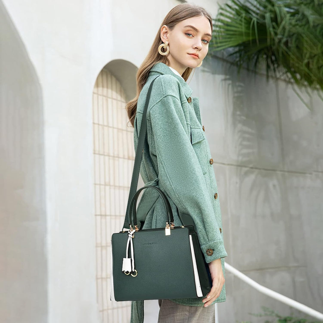 NICOLE &amp; DORIS Damen Handtasche Elegant Henkeltasche Leder Schultertasche Frauen Umhängetasche Multi