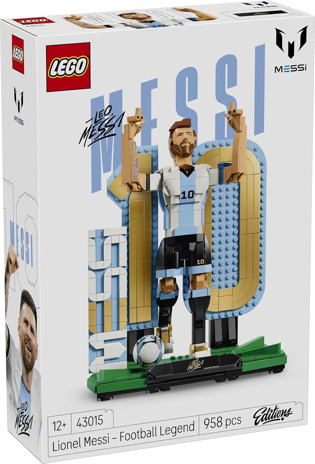 LEGO Editions Lionel Messi - Fussballlegende Spielzeug - 3D Figuren Modellbau - DIY Kinderzimmer Dek