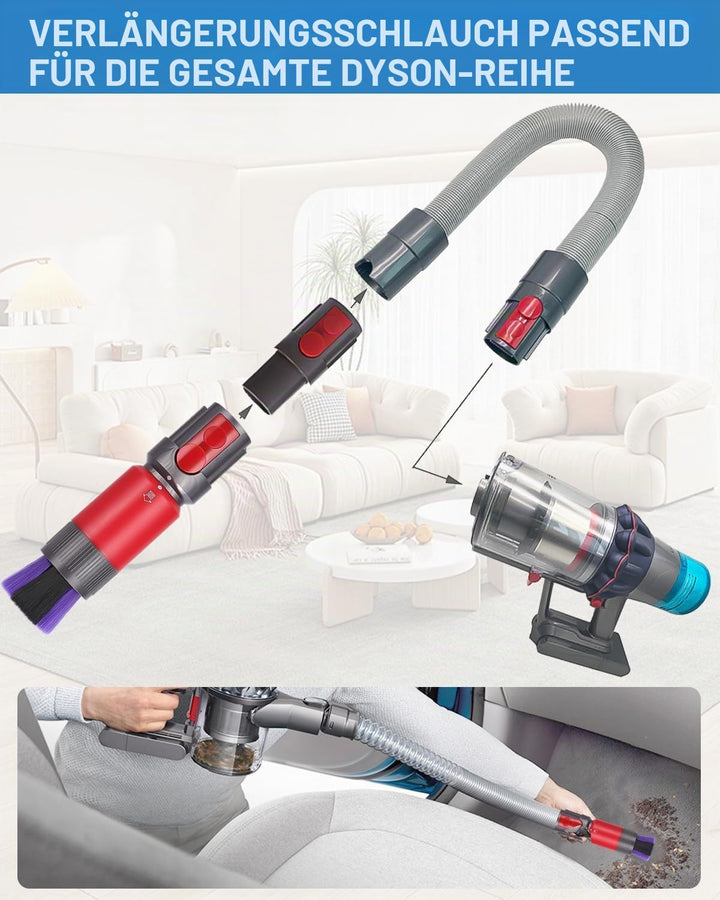 3 Rückstandsloser Staubpinsel Staubsauger Zubehör,Kratzfreie Staubbürste V15/V8/V10/V11/V12 mit Flex