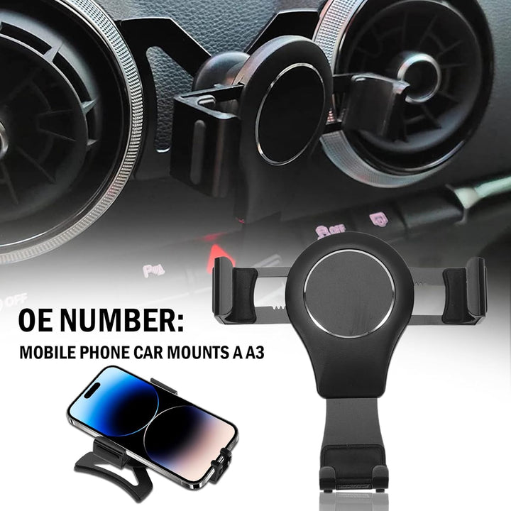 Handyhalterung für Audi A3 8V/S3 8V/SR3 8V 2013-2019 Gravity Auto Lock Stabil Ohne Jitter Handy Halt