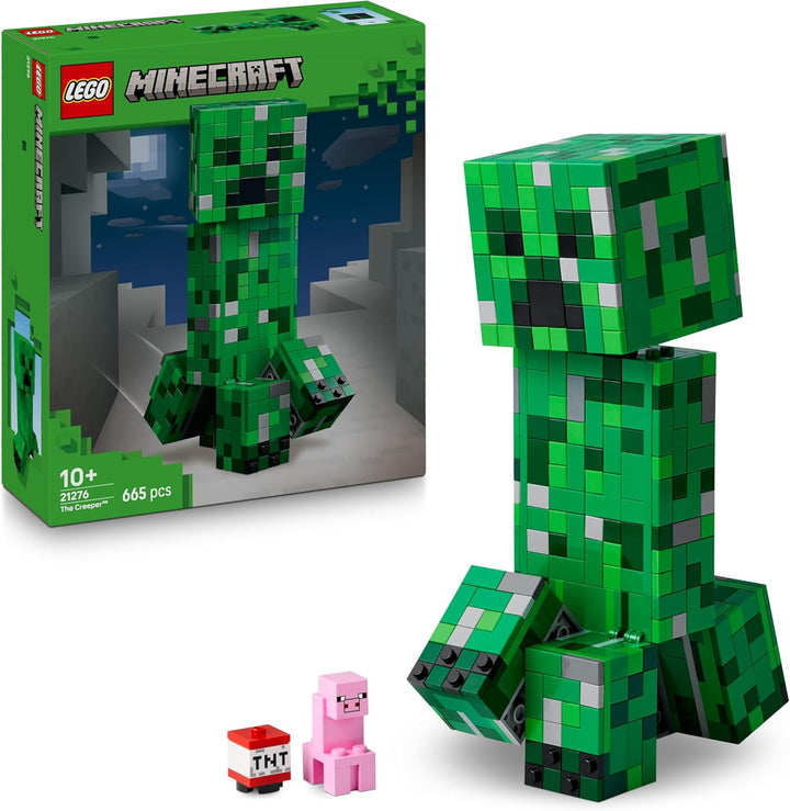 LEGO Minecraft Der Creeper - Gamer Spielzeug -Bewegliche Actionfigur - Interaktives Spielset mit TNT