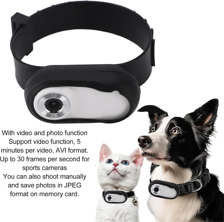 Jectse Katzenhalsband-Kamera, 170°-Weitwinkel-Haustierkameras, Action-Kamera für Videoaufzeichnungen
