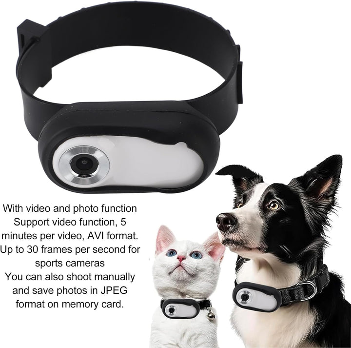 Jectse Katzenhalsband-Kamera, 170°-Weitwinkel-Haustierkameras, Action-Kamera für Videoaufzeichnungen