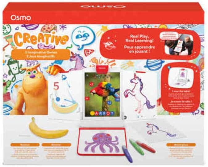 Osmo - Creative Starter Kit for iPad - 3 Educational Learning Games - Ages 5-10 - Drawing, Word Prob