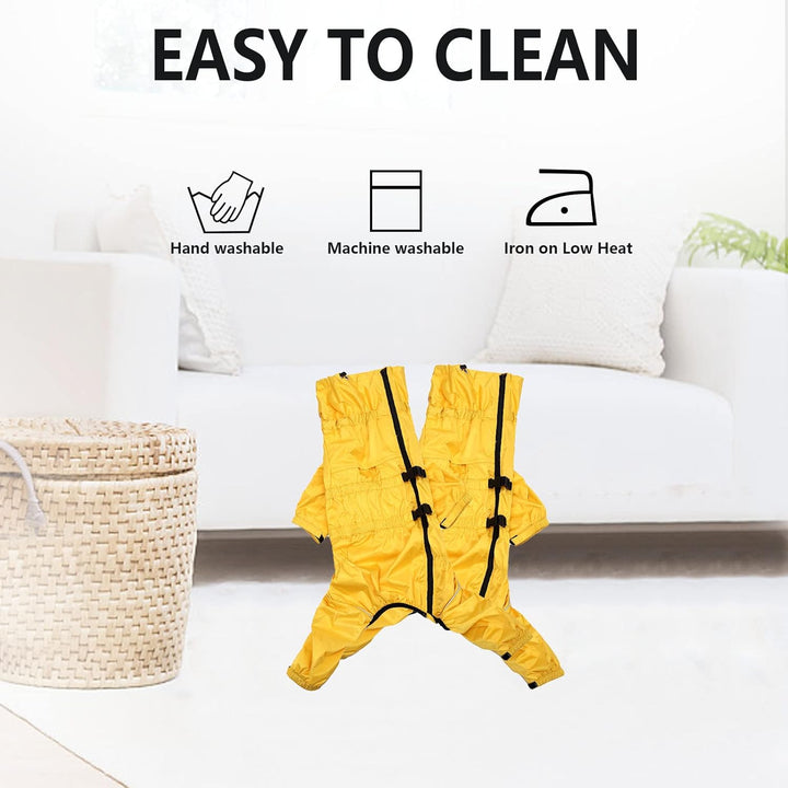 Geyecete -Regenmantel für hunde mit vier Beinen,Hunde Regenjacken Hosenanzug mit Geschirr loch, refl