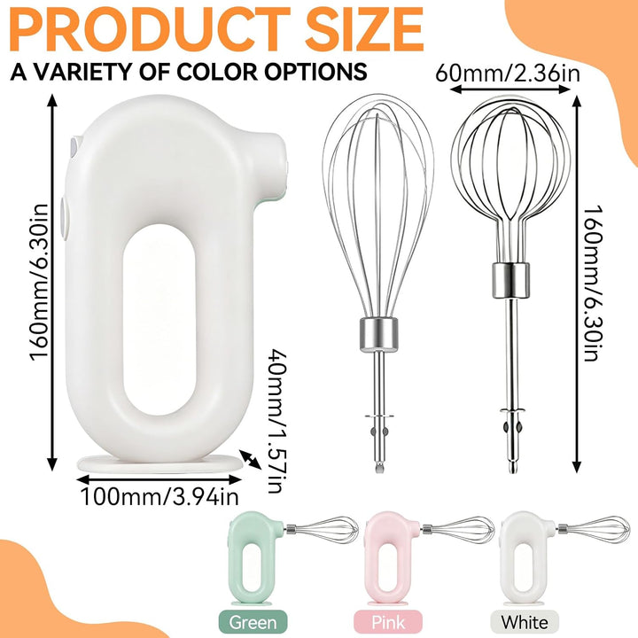 Kabelloser Handmixer Elektrischer Mini-Eierschläger 4-Gang-einstellbarer Mini-Handmixer Elektrischer