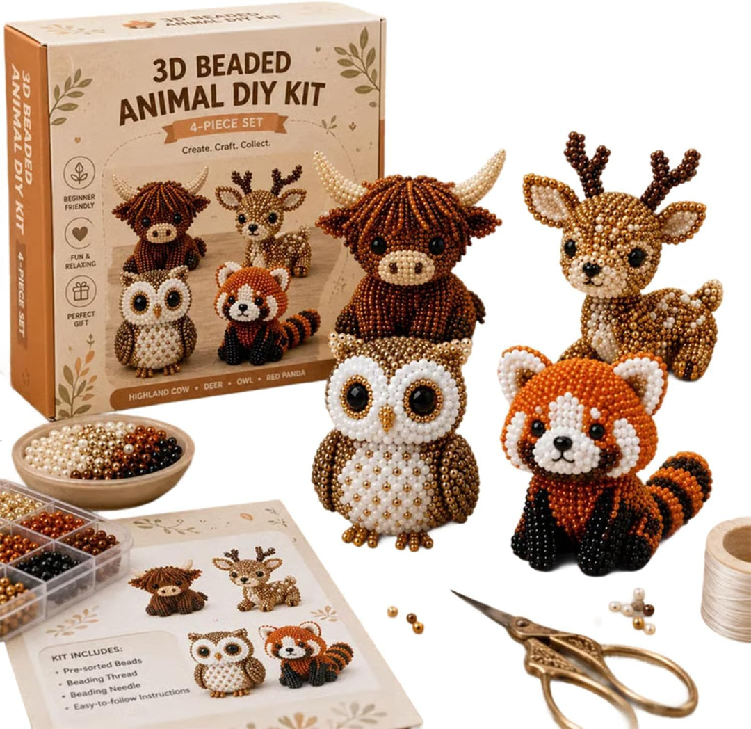 2026 Kleines 3D-Perltier-DIY-Set – Niedliches Vogel- & Tierperlen-Bastelset, handgemachtes Perlenkun