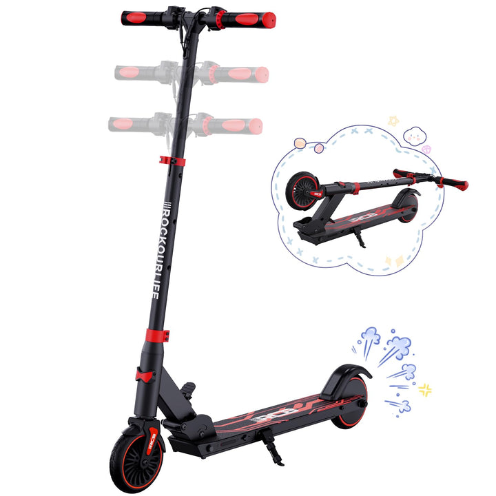 RCB R15 E-Scooter Kinder (8-12-16 Jahre) - bis zu 20 Km/h, Max. Reichweite 16Km, Elektroroller Faltb