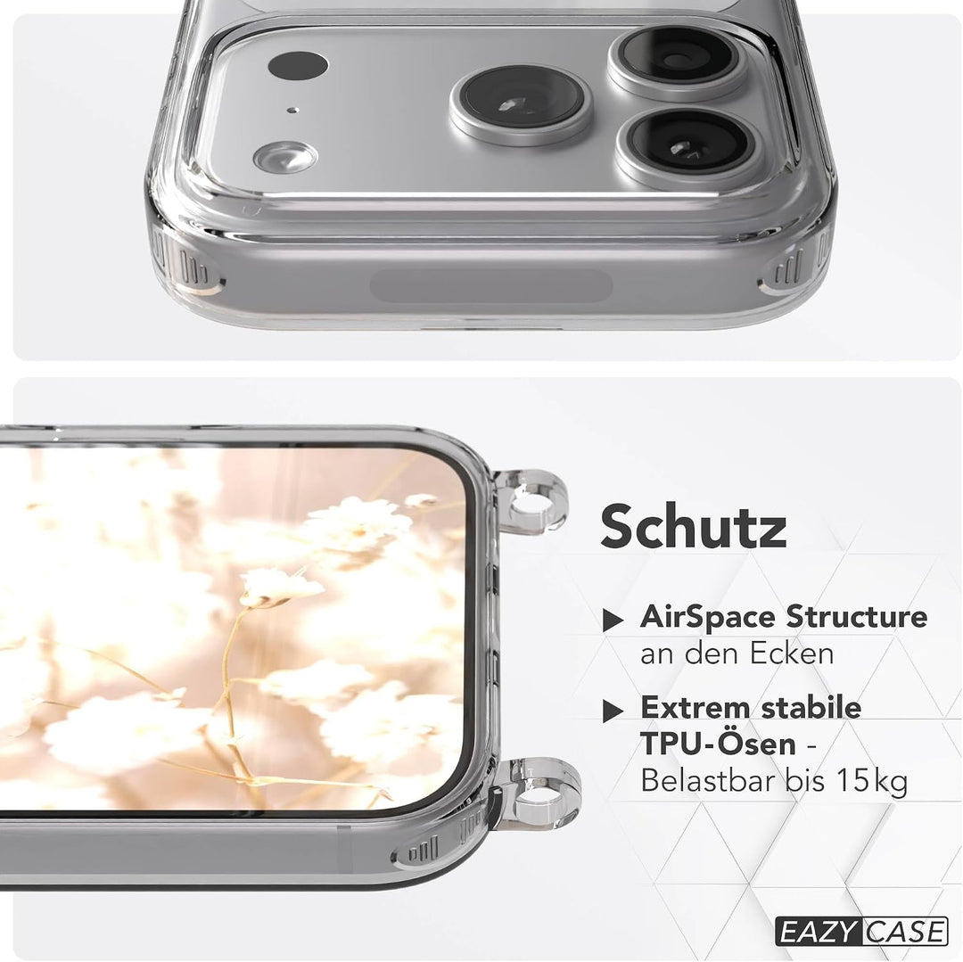 EAZY CASE Handykette - Verstellbares Taschenband kompatibel mit iPhone 17 Pro, Schulterriemen, Handy