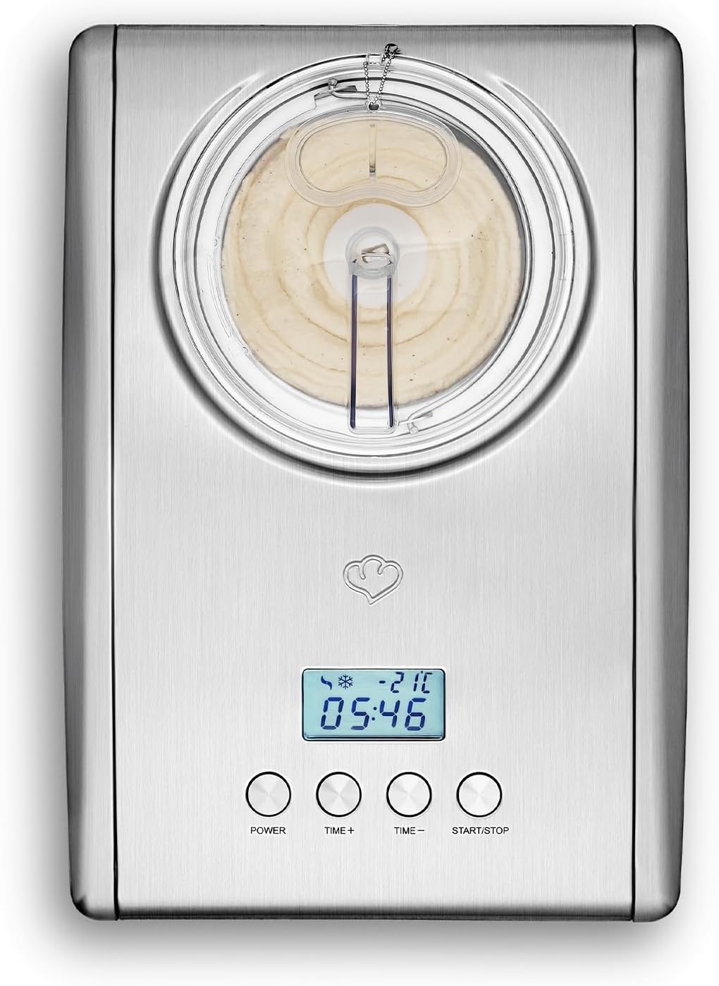 SPRINGLANE Eismaschine Emma 1,5 L mit selbstkühlendem Kompressor 150 W, aus Edelstahl mit entnehmbar