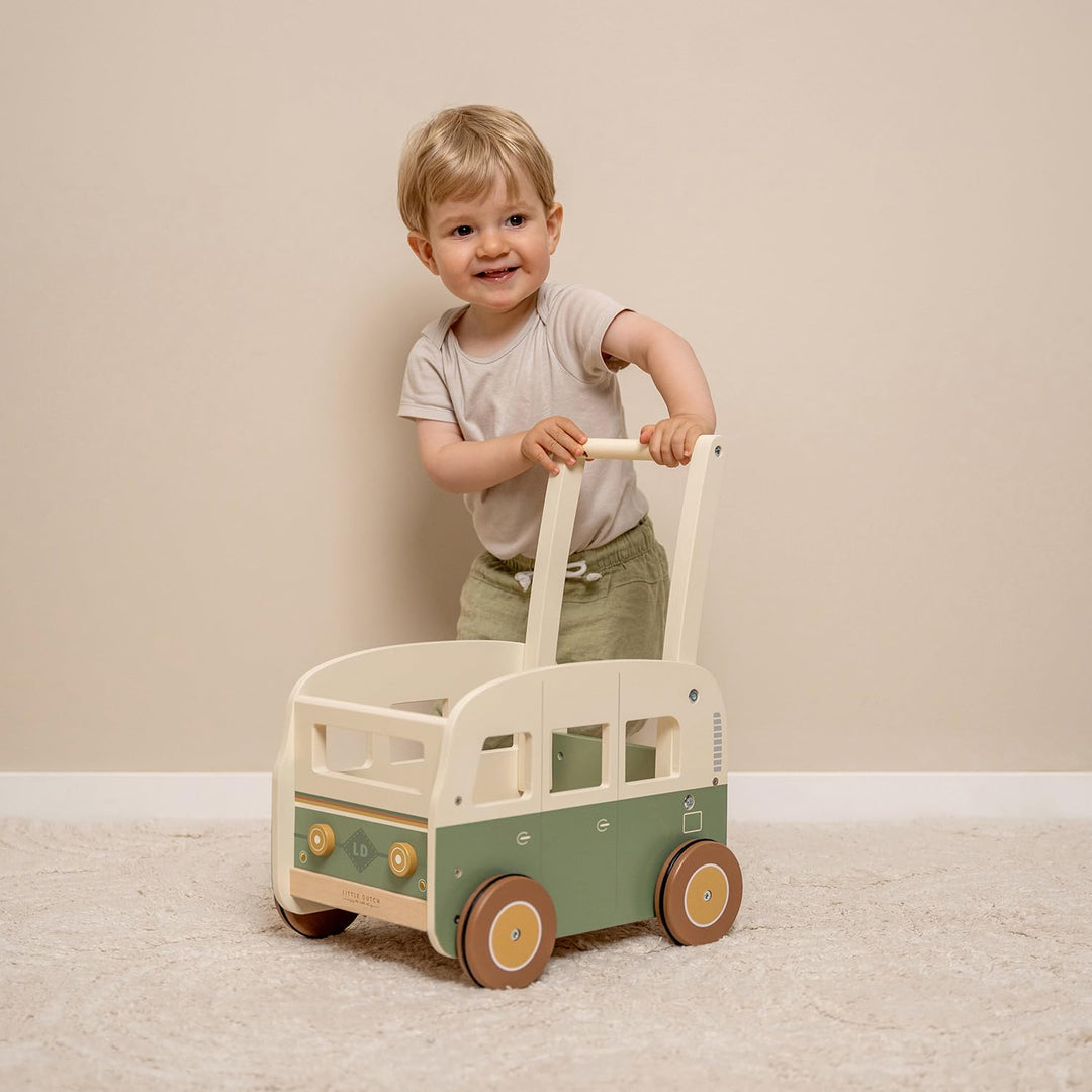 Little Dutch 7126 FSC Holz Laufwagen Camper Bus - Vintage