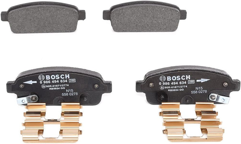 Bosch BP1357 Bremsbeläge - Hinterachse - ECE-R90 Zertifizierung - vier Bremsbeläge pro Set