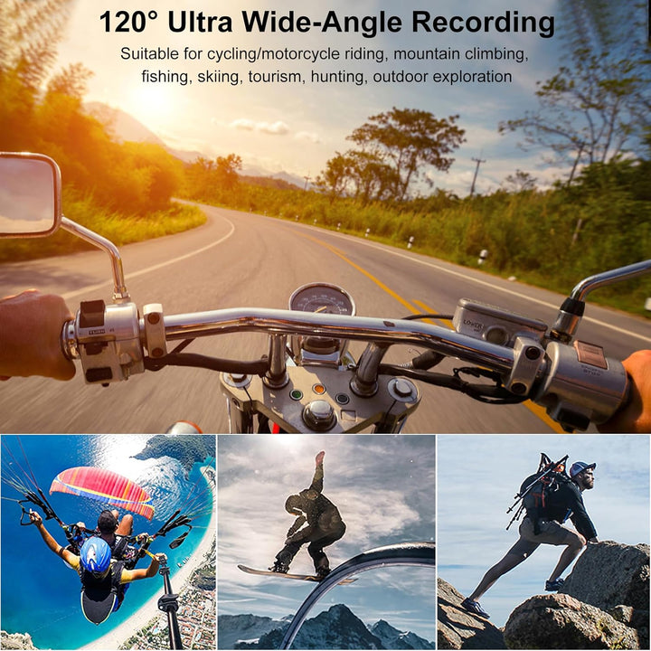 OBEST Action Cam Mini Helmkamera, Motorrad Dash Rekorder Outdoor wasserdicht Action Videokamera HD 1