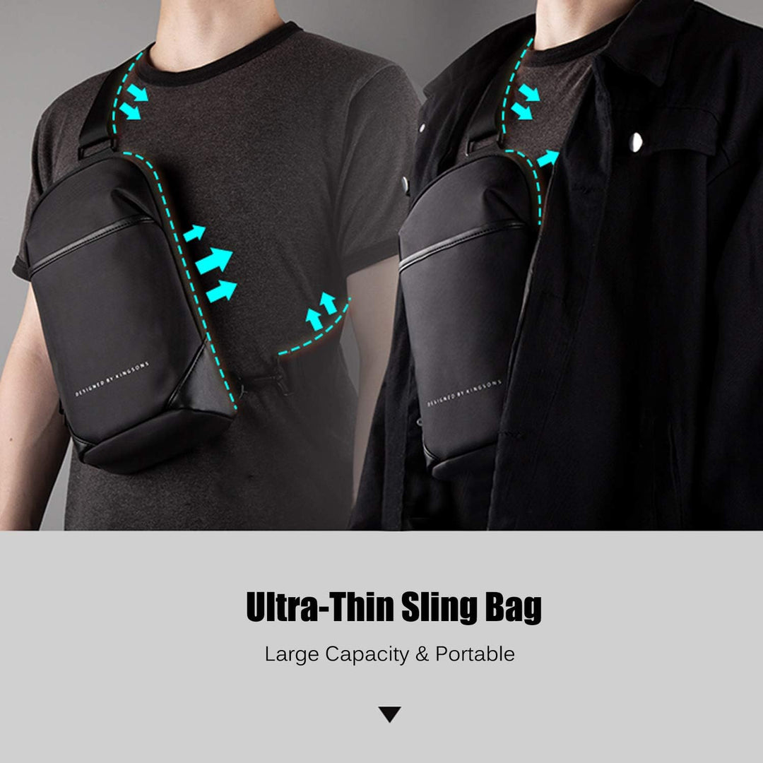 FANDARE Leicht Brusttasche Ultra-dünn Sling Rucksack Schultertasche Crossbody Umhängetasche Sporttas