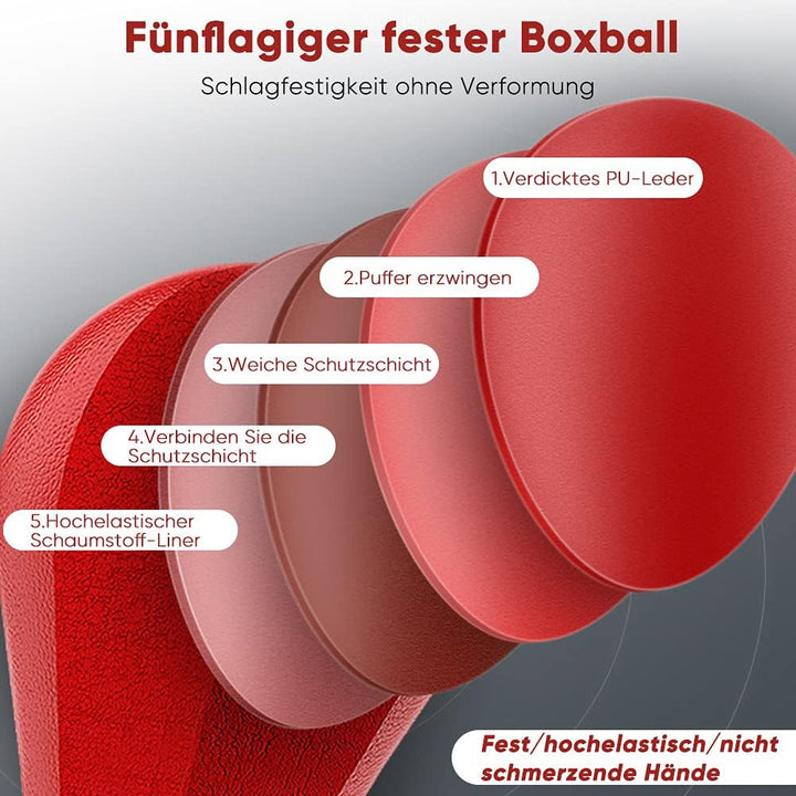 Erwachsene Punchingball Standboxsack Boxen Set Standbox Handschuhen Punching-Training Verstellbar Hö