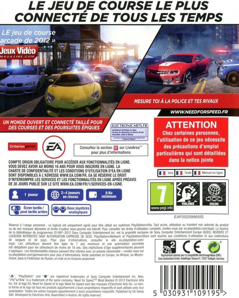 Third Party - Need for Speed : most wanted Occasion [ PS Vita ] - 5030931109195