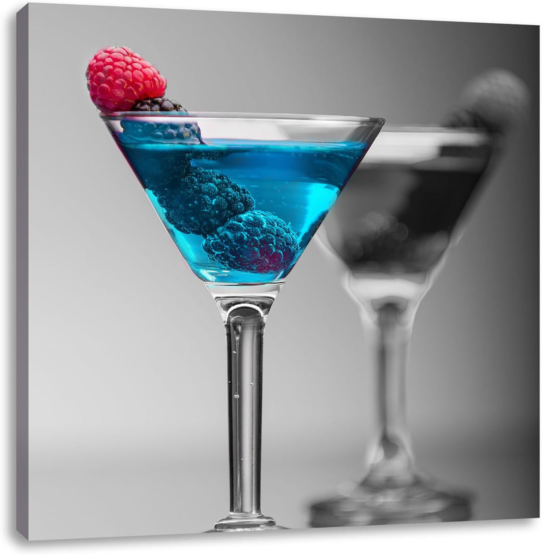 Pixxprint Leckere frische Cocktails als Leinwandbild Quadratisch/Grösse: 70x70 / Wandbild/Kunstdruck