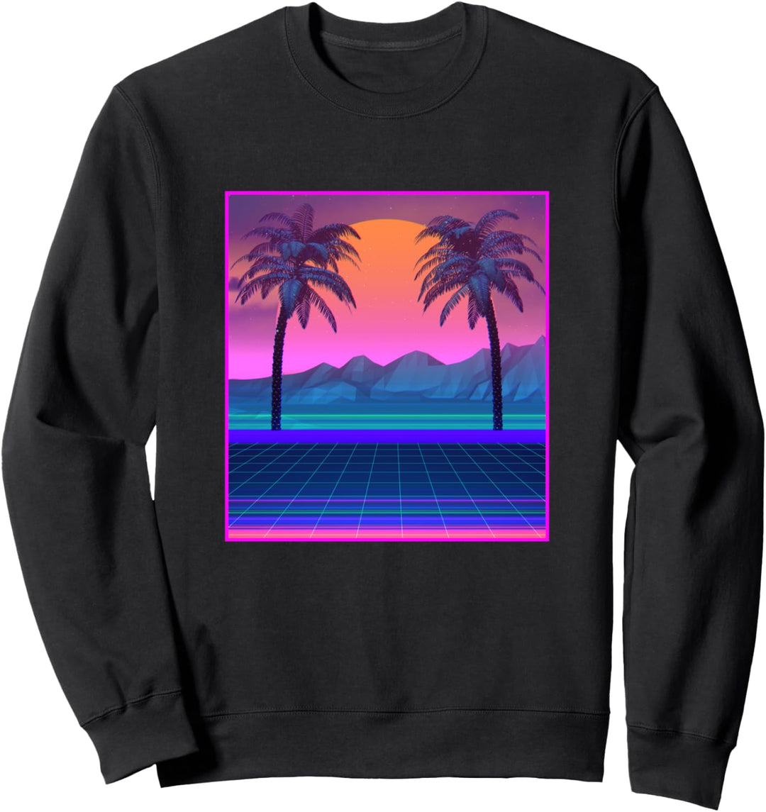 Vaporwave Aesthetic Fashion Paradise Retrowave Palm Sweatshirt