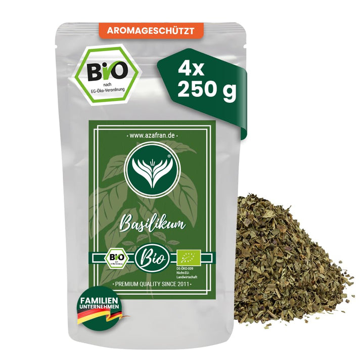 Azafran BIO Basilikum getrocknet und gerebelt auch als Tee 1kg 1 kg (1er Pack), 1 kg (1er Pack)