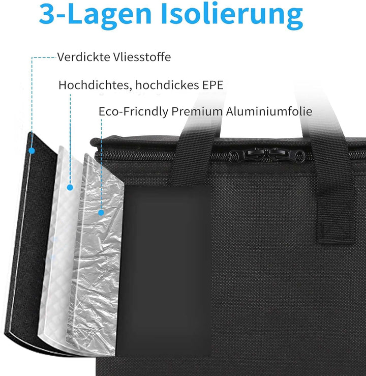 musbus Isolierte Lebensmittel-Liefertasche Kühltaschen halten Lebensmittel warm Gastronomie Therma f