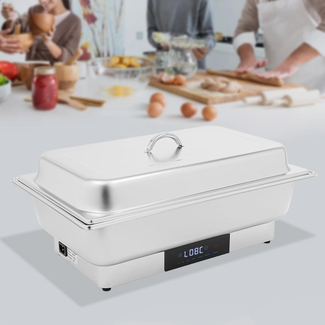 Elektrisches Buffetwärmer Speisenwärmer Chafing Dish Buffet Server Edelstahl Speisenwärmer mit Tempe
