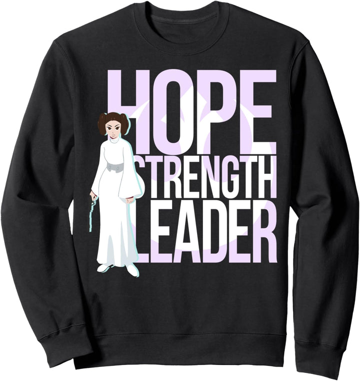 Star Wars Princess Leia Is A Leader Text Sweatshirt