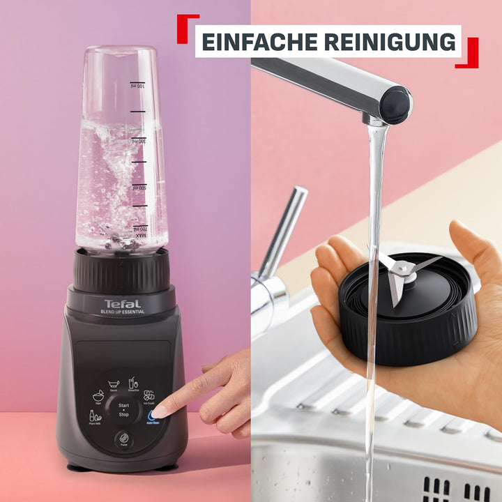 Tefal Blend Up Mini-Mixer, 1000 W, 8 Automatikprogramme, Powelix-Klingen, automatischer Reinigungsmo