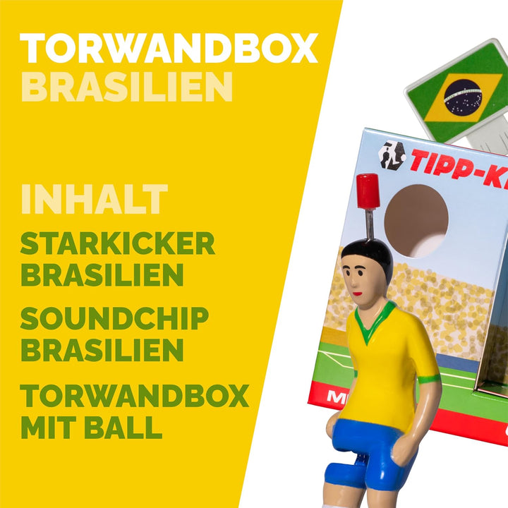 TIPP-KICK Brasilien-Box I Original Set Brasilien-Star-Kicker & Brasilien-Soundchip in der Torwandbox