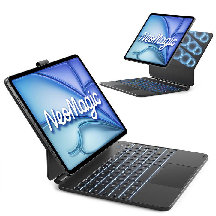 Inateck NeoMagic Magnetische Tastatur Hülle für iPad Air 13 Zoll, iPad Pro 12.9 Zoll 6/5/4/3 Gen,Gro