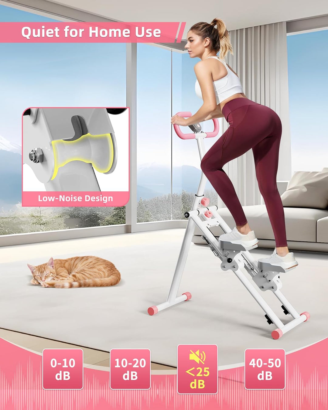 Vertikale Klettermaschine,Stair Stepper für Home Gym Übung,Vertical Climber Trainingsgerät mit Griff