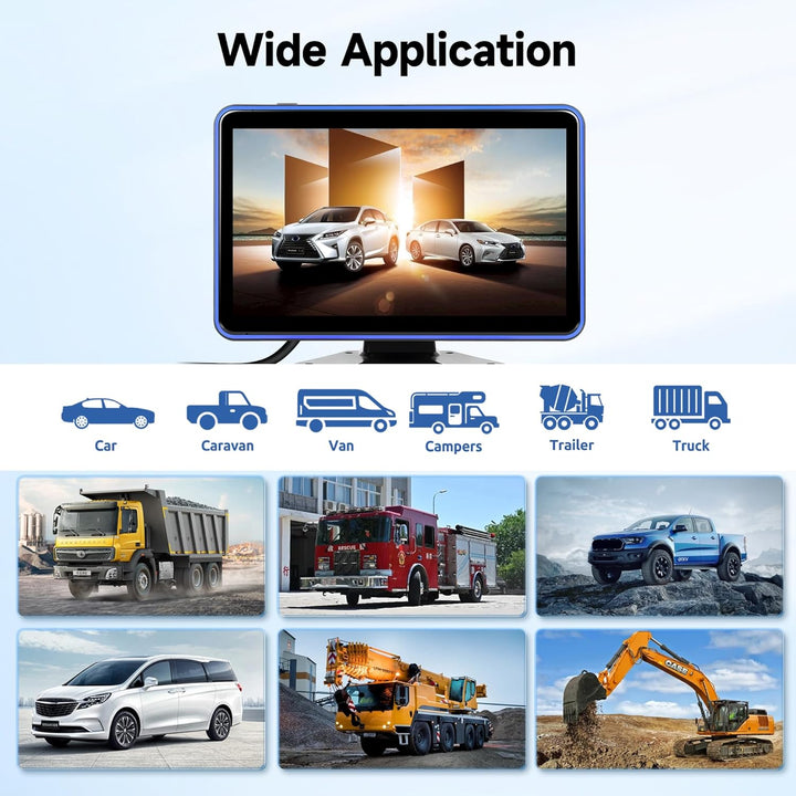 Digitale Wired Rückfahrkamera 5 Kamera kit mit 10.1 Zoll IPS Monitor mit 5M+15M Kabel, Rückfahrkamer