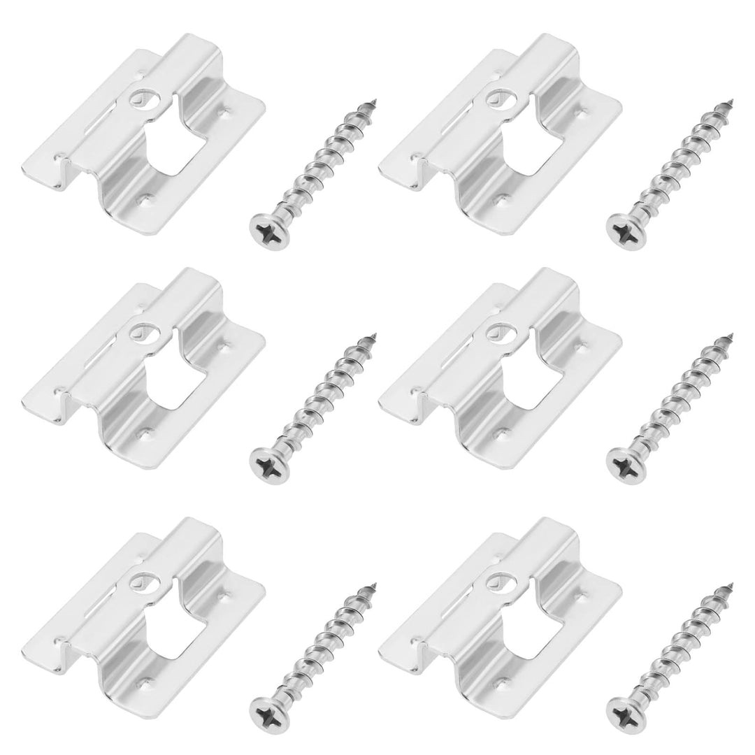 100 Stück Edelstahl-Terrassen-Clips aus Verbundwerkstoff, versteckte Befestigungs-Clips mit 100 Schr