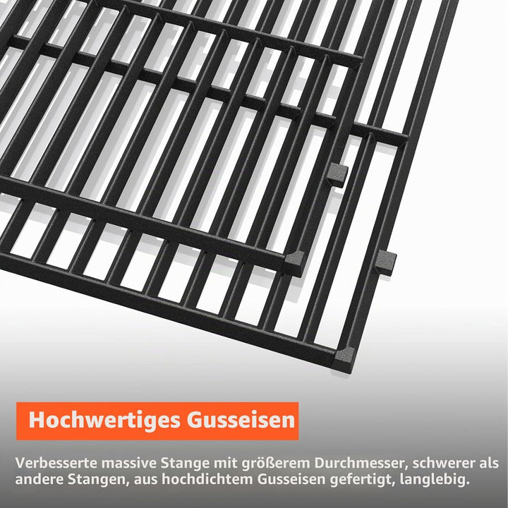 QuliMetal 49,5 x 33cm 7528 Grillrost Gusseisen für Weber Genesis E-310/320/330, S-310/320/330 (2007-