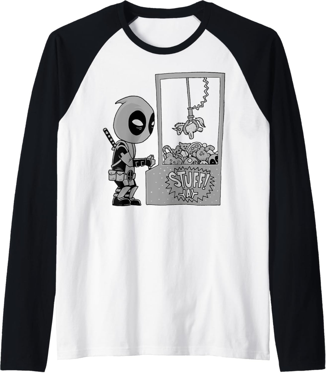 Marvel Deadpool Stuff Yay Claw Machine Raglan