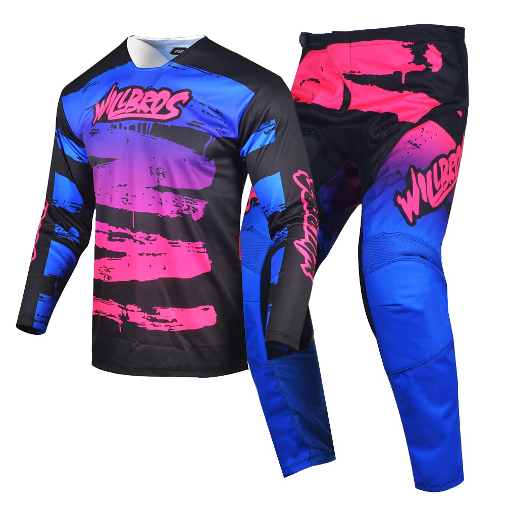 Willbros Motocross Jersey Hose Kombination Männer Frauen Motorrad MX Reitausrüstungsset Radfahren Of