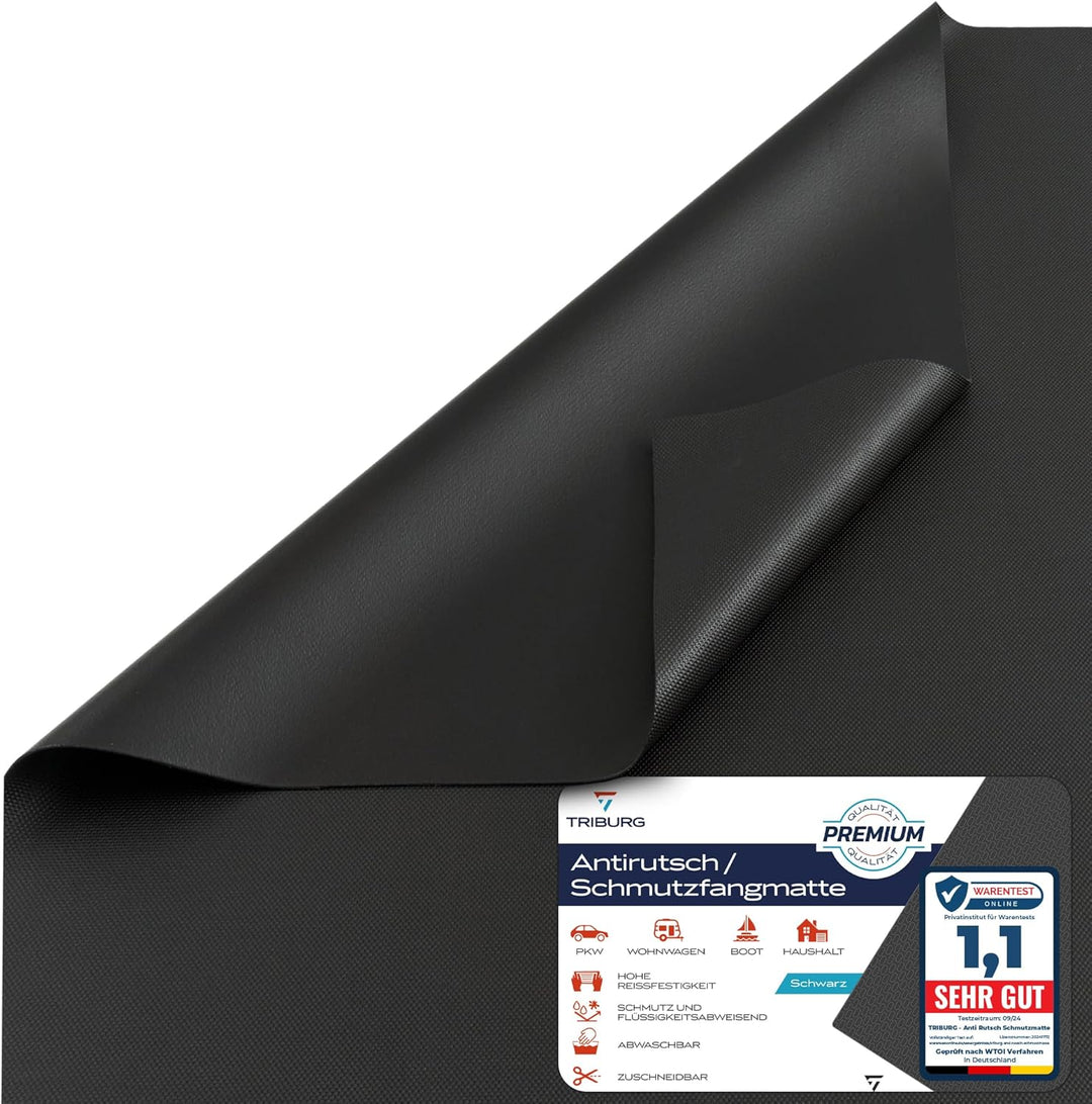 TRIBURG Universal Anti Rutsch Schmutzmatte 120x100cm Zuschneidbar und Wasserdicht - Kofferraummatte